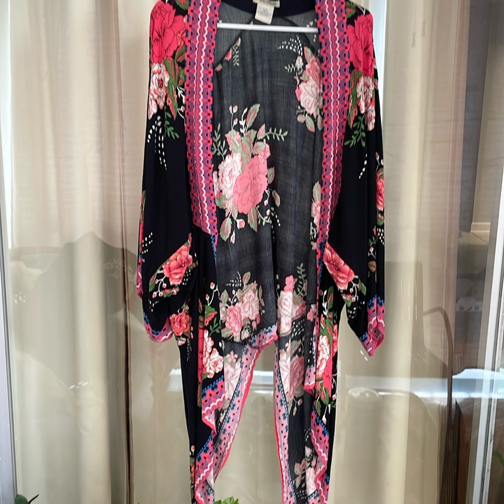 Flying Tomato Hi Lo Kimono Duster Size S/M